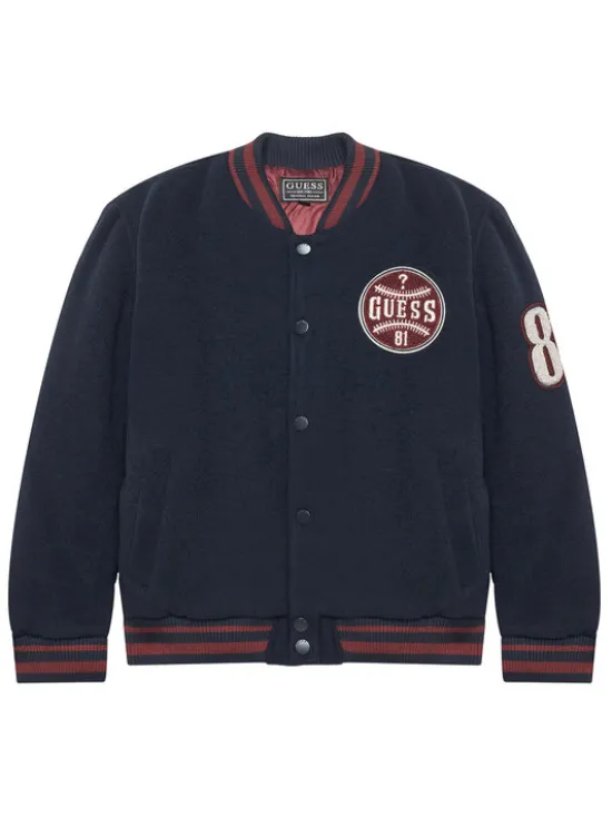 Guess Kurtka bomber L5YL06 WHE70 Granatowy Regular Fit