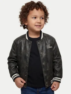 Guess Kurtka bomber N6YL04 W2663 Czarny Regular Fit
