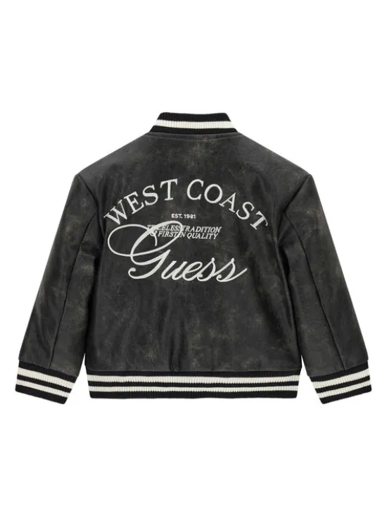 Guess Kurtka bomber N6YL04 W2663 Czarny Regular Fit