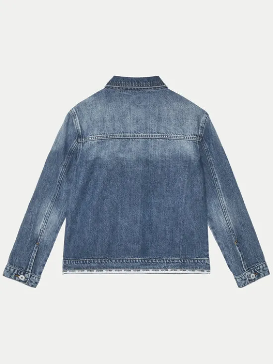 Guess Kurtka jeansowa J5RL04 D45E0 Niebieski Regular Fit