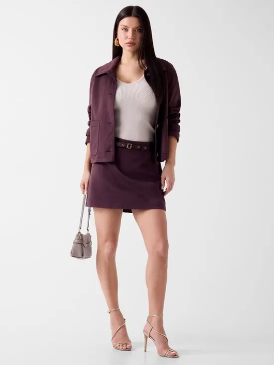 Guess Kurtka przejściowa 183553 Fioletowy Classic Fit