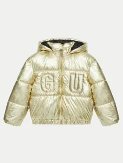 Guess Kurtka puchowa J4BL10 WEYO0 Złoty Regular Fit