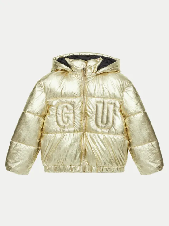 Guess Kurtka puchowa J4BL10 WEYO0 Złoty Regular Fit