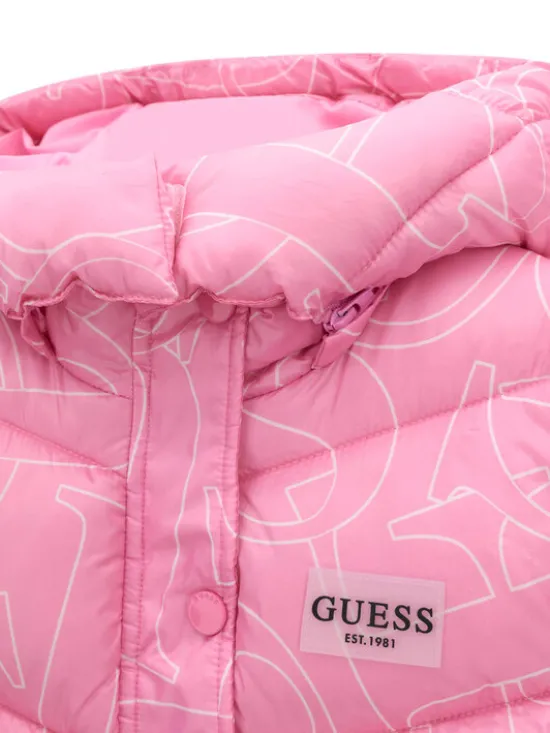 Guess Kurtka zimowa J6YL01 W2607 Różowy Regular Fit