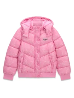 Guess Kurtka zimowa J6YL01 W2607 Różowy Regular Fit