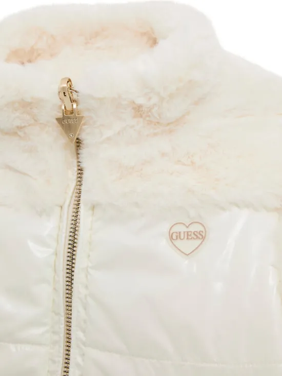 Guess Kurtka zimowa K5BL08 WGL60 Écru Regular Fit
