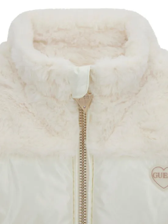 Guess Kurtka zimowa K5BL08 WGL60 Écru Regular Fit