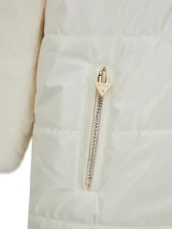 Guess Kurtka zimowa K5BL08 WGL60 Écru Regular Fit