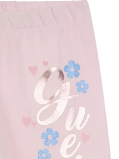 Guess Legginsy K6RB04 J1314 Różowy Slim Fit