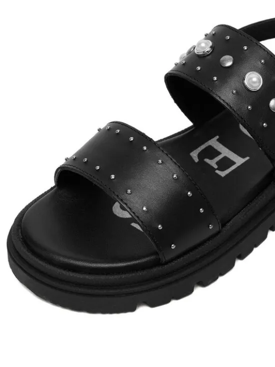 Guess Sandały CEO-BAND-8985-A Czarny