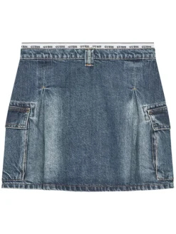 Guess Spódnica jeansowa J5RD07 D45E0 Niebieski Regular Fit