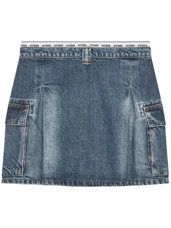 Guess Spódnica jeansowa J5RD07 D45E0 Niebieski Regular Fit