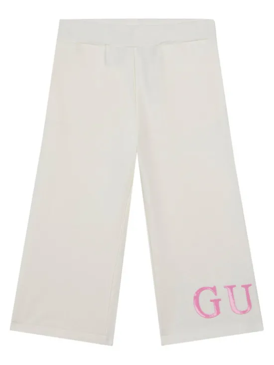 Guess Spodnie dresowe K6RB01 KA6R4 Biały Regular Fit