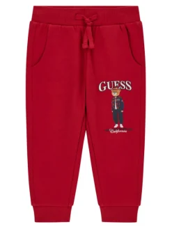 Guess Spodnie dresowe N6BB03 K6119 Czerwony ciemny Regular Fit