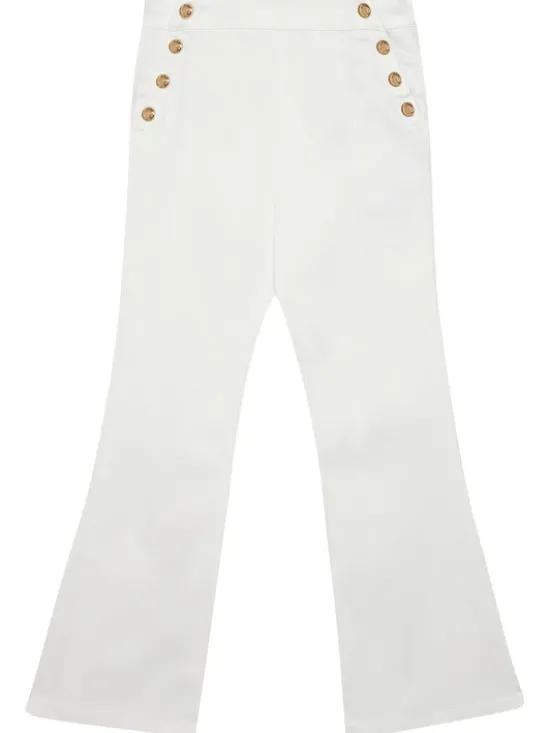 Guess Spodnie materiałowe J6RB09 WF7H0 Biały Bootcut Fit