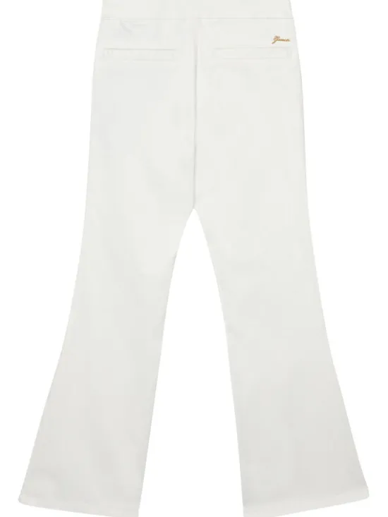 Guess Spodnie materiałowe J6RB09 WF7H0 Biały Bootcut Fit
