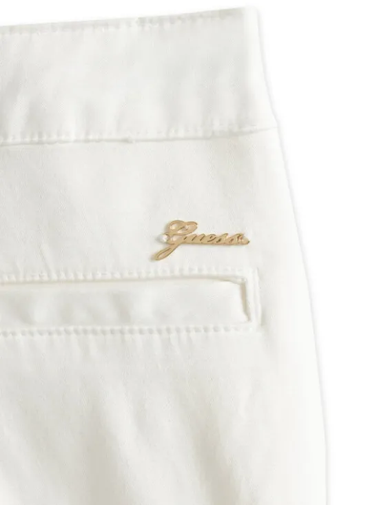 Guess Spodnie materiałowe J6RB09 WF7H0 Biały Bootcut Fit
