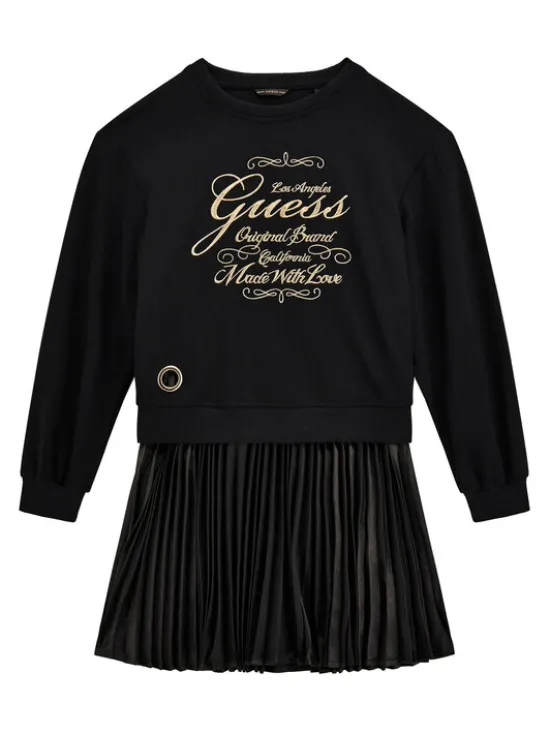 Guess Sukienka codzienna J5BK31 KAUH0 Czarny Regular Fit
