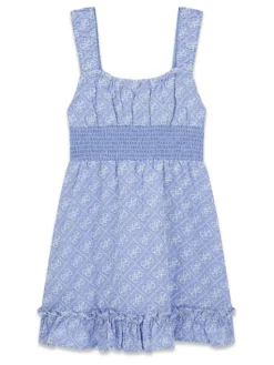 Guess Sukienka codzienna J6GK22 WR300 Błękitny Regular Fit