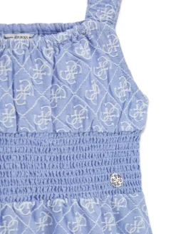 Guess Sukienka codzienna J6GK22 WR300 Błękitny Regular Fit