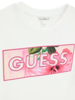 Guess Sukienka codzienna J6GK05 KAE24 Biały Regular Fit