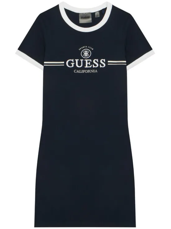 Guess Sukienka codzienna J6GK26 KCQX1 Granatowy Slim Fit