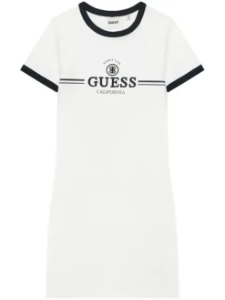 Guess Sukienka codzienna J6GK26 KCQX1 Biały Slim Fit