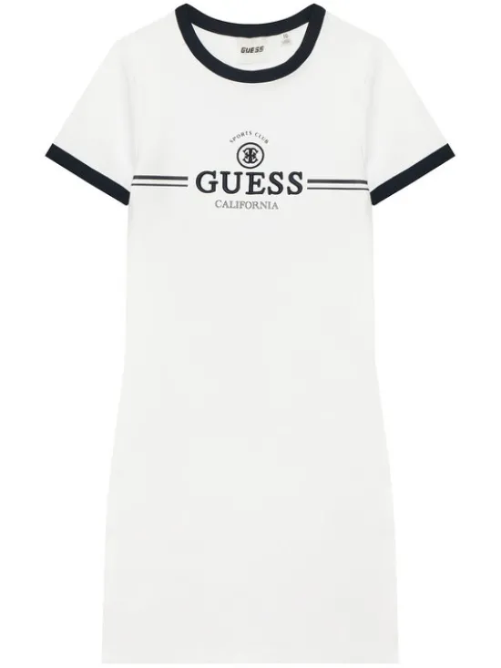 Guess Sukienka codzienna J6GK26 KCQX1 Biały Slim Fit