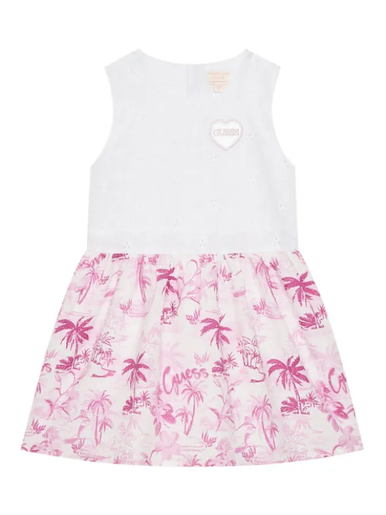 Guess Sukienka codzienna K5GK26 WH710 Biały Regular Fit