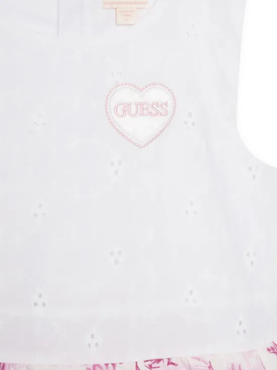 Guess Sukienka codzienna K5GK26 WH710 Biały Regular Fit