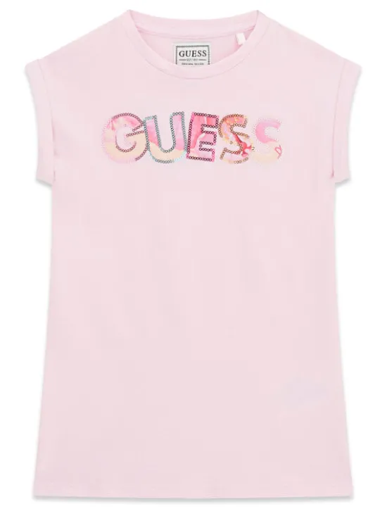 Guess Sukienka codzienna K6GK10 KAE24 Różowy jasny Regular Fit