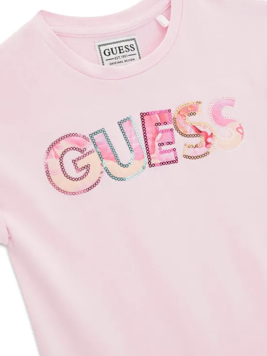 Guess Sukienka codzienna K6GK10 KAE24 Różowy jasny Regular Fit