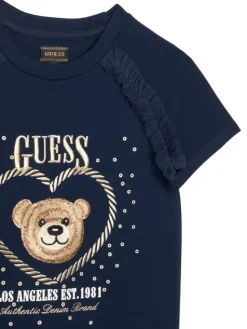 Guess Sukienka codzienna K6RK01 KAUH0 Granatowy Regular Fit
