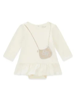 Guess Sukienka codzienna S6BG02 K5997 Kremowy Regular Fit