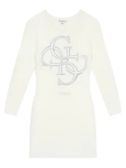 Guess Sukienka dzianinowa J5BK08 Z0720 Écru Regular Fit