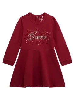 Guess Sukienka dzianinowa K5BK03 KAE30 Bordowy Regular Fit