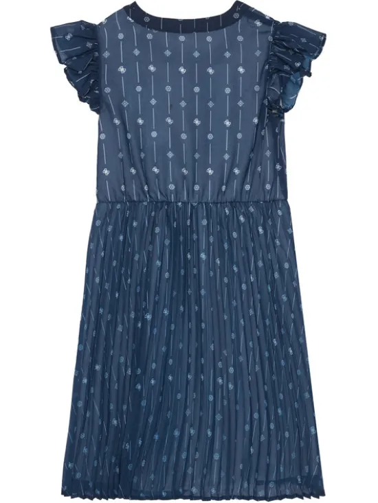Guess Sukienka elegancka J6RK13 WA2T0 Granatowy Regular Fit