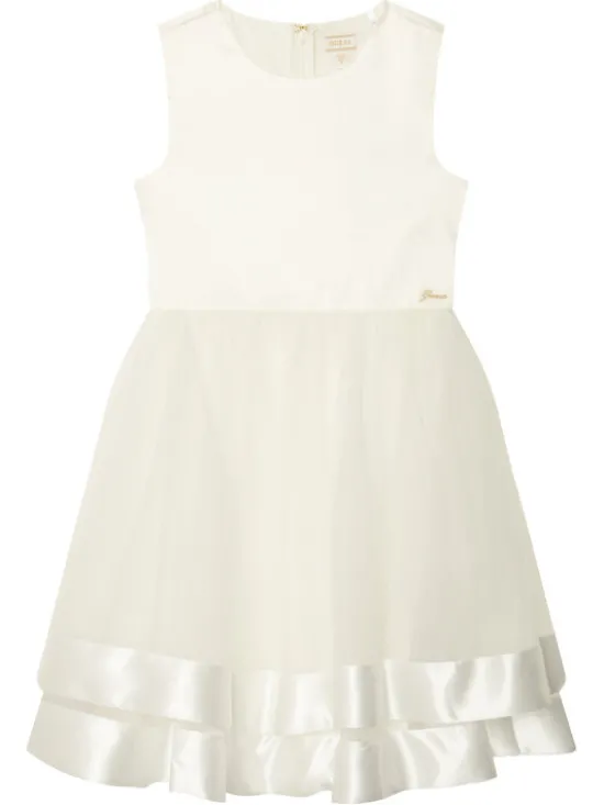 Guess Sukienka elegancka J6RK34 WM330 Biały Regular Fit