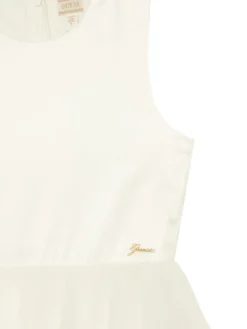 Guess Sukienka elegancka J6RK34 WM330 Biały Regular Fit