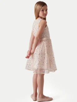 Guess Sukienka elegancka J6RK25 KCLM0 Różowy Regular Fit