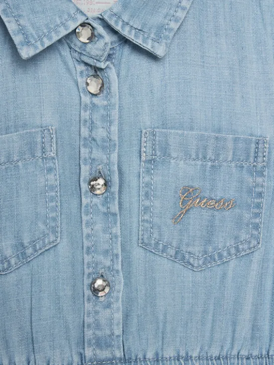 Guess Sukienka jeansowa K5RK19 D3X30 Niebieski Regular Fit