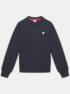 Guess Sweter L0YR03 Z2VV0 Granatowy Regular Fit