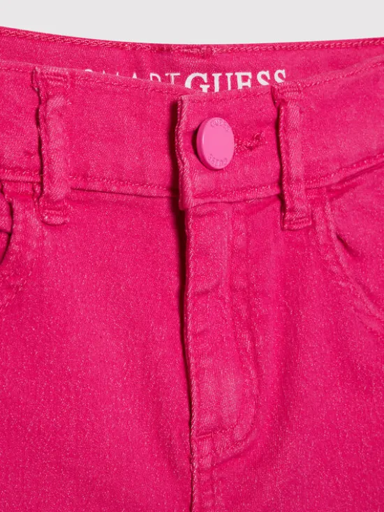 Guess Szorty jeansowe J2RD12 WE5X0 Różowy Regular Fit