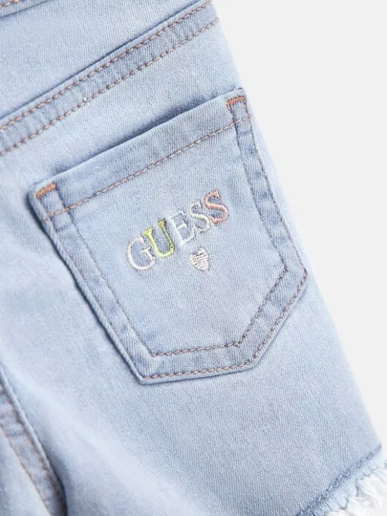 Guess Szorty jeansowe K3GD16 D4CA0 Niebieski Regular Fit