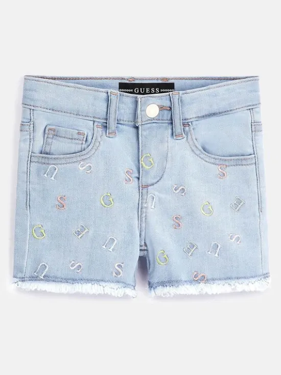 Guess Szorty jeansowe K3GD16 D4CA0 Niebieski Regular Fit