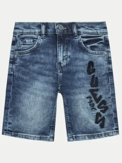 Guess Szorty jeansowe L4GD18 D4GV0 Granatowy Regular Fit