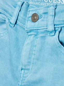 Guess Szorty jeansowe N1RD03 WE620 Niebieski Regular Fit