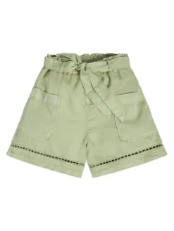 Guess Szorty materiałowe J3GD03 WE8R0 Zielony Relaxed Fit