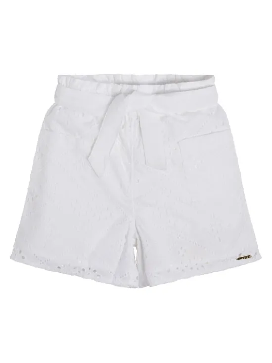 Guess Szorty materiałowe J3GD04 WFGJ0 Biały Relaxed Fit