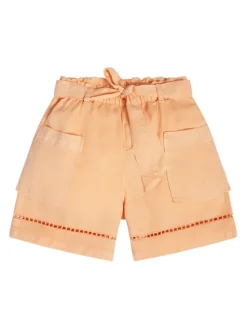 Guess Szorty materiałowe J3GD03 WE8R0 Pomarańczowy Relaxed Fit